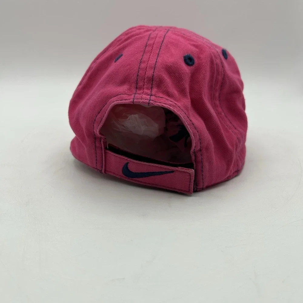 Vintage Y2K Nike Hat Baseball Cap‎ Strapback Swoosh Pink Size Infant Silver Tag
